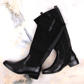 Bottes femme isolées noir Jezzi ASA198-22 1