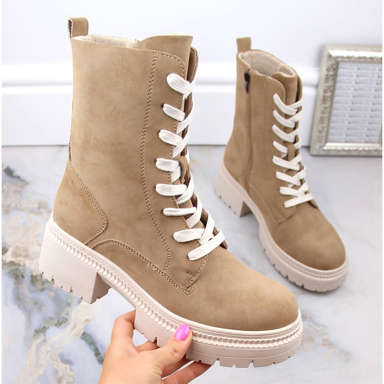 Bottes de travail isolées en daim pour femme camel Potocki YQ21069 brun 1