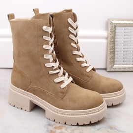 Bottes de travail isolées en daim pour femme camel Potocki YQ21069 brun 2