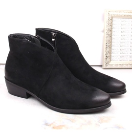 Santiags femme en daim noir Potocki SZ12188 le noir 2