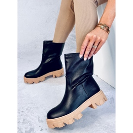 Boots à tige droite Seneh NOIR (camel) le noir 4