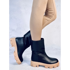Boots à tige droite Seneh NOIR (camel) le noir 2