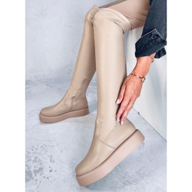 Bottines Baird beiges à semelle épaisse 3