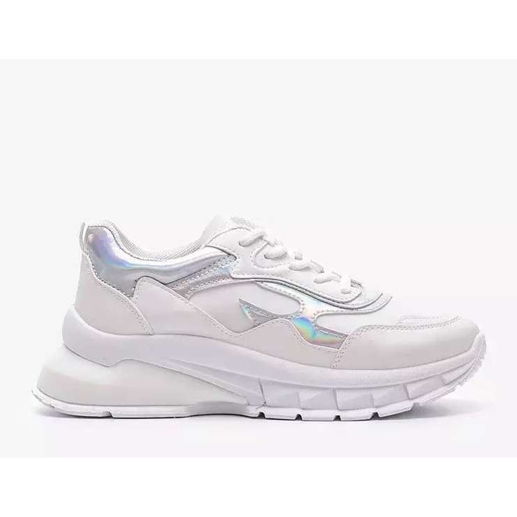 Baskets blanches sur semelle épaisse Kristen 1