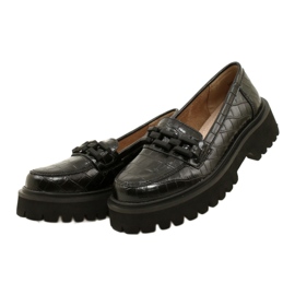 Mocassins en cuir avec décoration Filippo DP4792/23 BK CR noir le noir 2