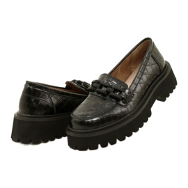 Mocassins en cuir avec décoration Filippo DP4792/23 BK CR noir le noir 3