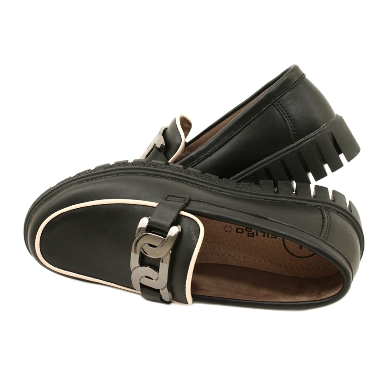 Chaussures en cuir élégantes pour femmes Filippo DP4728/23 BK, noir le noir 4 Chaussures en cuir élégantes pour femmes Filippo DP4728/23 BK, noir le noir 4