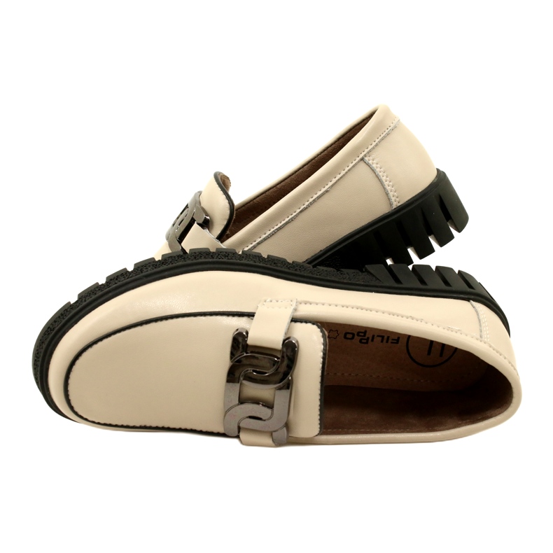 Chaussures élégantes en cuir pour femmes Filippo DP4728/23 BE beige 4 Chaussures élégantes en cuir pour femmes Filippo DP4728/23 BE beige 4