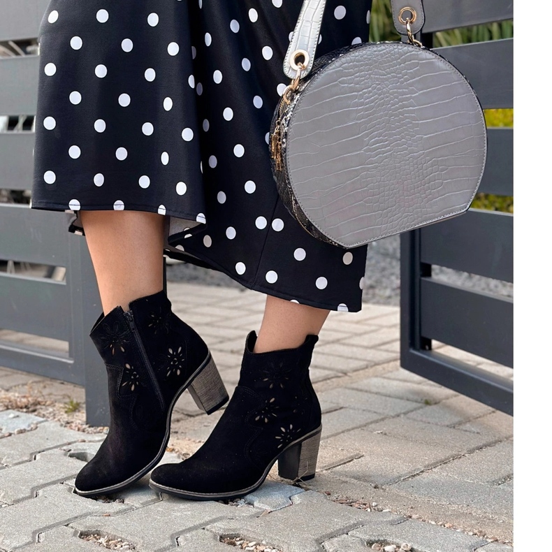 Olivier Escarpins ajourés Lena noir 1