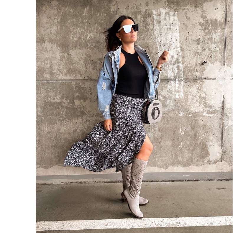 Olivier Boots ajourées gris clair femme 1