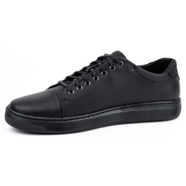 Polbut Chaussures en cuir pour hommes 2109, molleton noir 1