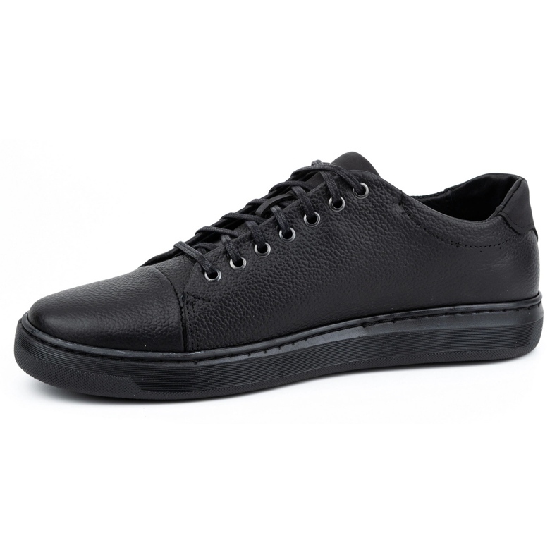 Polbut Chaussures en cuir pour hommes 2109, molleton noir 1