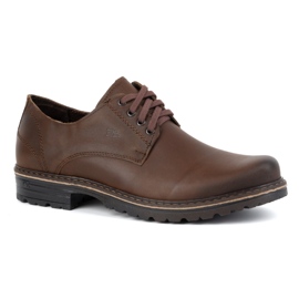 Polbut Bottines en cuir pour hommes 2120 marron foncé brun 1