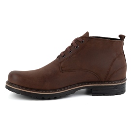 Polbut Bottines en cuir pour hommes 2119 marron foncé brun 1 Polbut Bottines en cuir pour hommes 2119 marron foncé brun 1