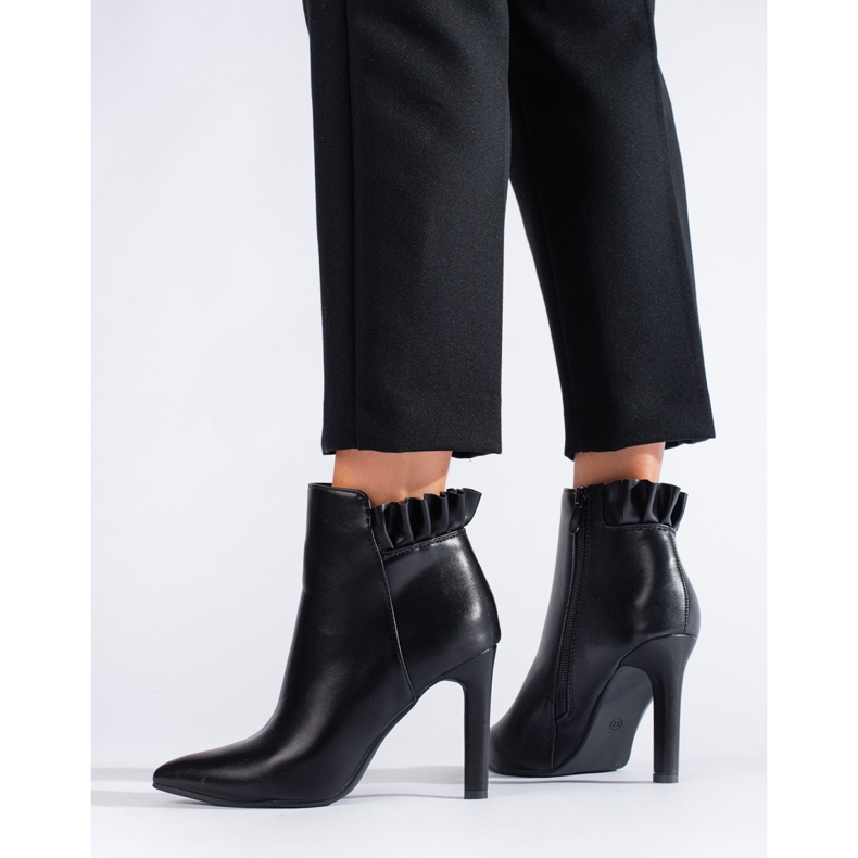 Bottines à talons femme Shelovet noires 1