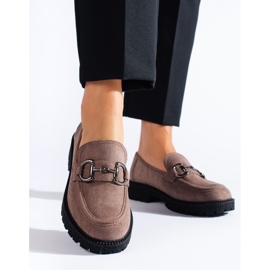 W. Potocki Mocassins en daim beige foncé pour femme de Lords Potocki brun 1