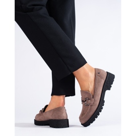 W. Potocki Mocassins en daim beige foncé pour femme de Lords Potocki brun 2