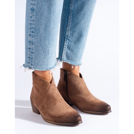 W. Potocki Bottes de cowboy en daim marron de Potocki brun 2