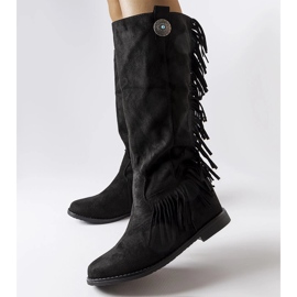 Bottines compensées recouvertes noires de Lecore le noir 2