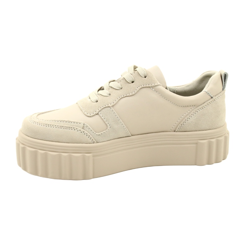Creepers en cuir beige Filippo DP4913/23 BE beige 1 Creepers en cuir beige Filippo DP4913/23 BE beige 1