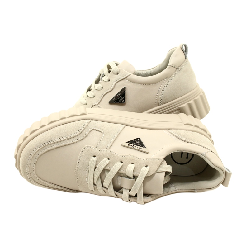 Creepers en cuir beige Filippo DP4913/23 BE beige 4 Creepers en cuir beige Filippo DP4913/23 BE beige 4