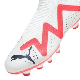 Puma Future Match+ Ll FG/AG 107366 01 chaussures de football blanches avec chaussette 3