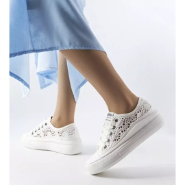 Baskets blanches ajourées Lee Cooper LCW-23-44-1617 2