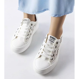Baskets blanches ajourées Lee Cooper LCW-23-44-1617 3