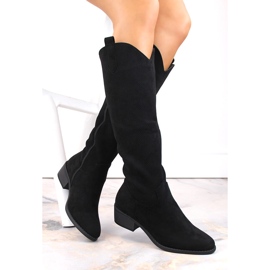 Bottines isolées en daim pour femmes noir Jezzi RMR2353-4 le noir 3