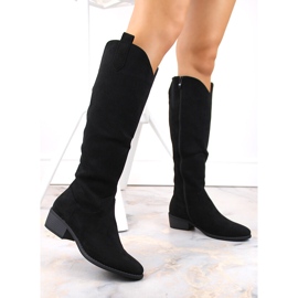 Bottines isolées en daim pour femmes noir Jezzi RMR2353-4 le noir 4