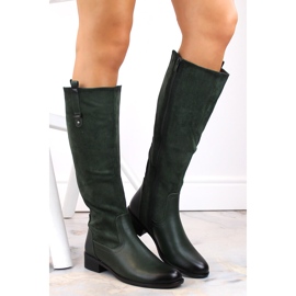 Bottines femme réchauffées vert Jezzi ASA198-22 6