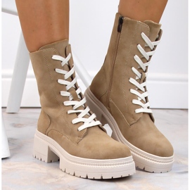 Bottes de travail isolées en daim pour femme camel Potocki YQ21069 brun 6