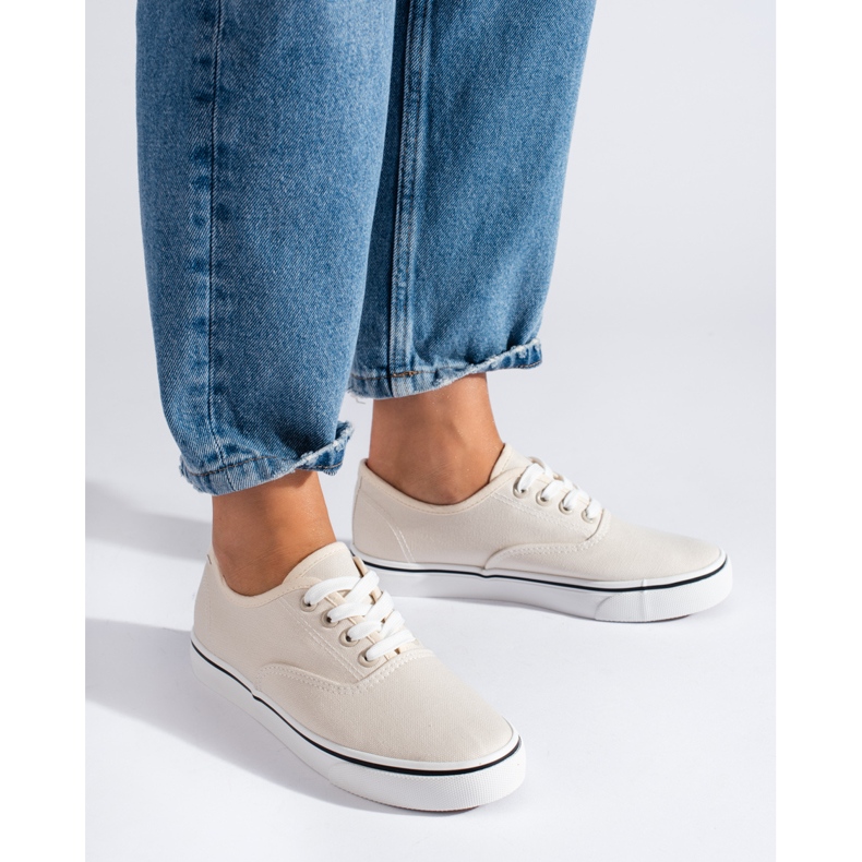 SHELOVET Baskets femme beige 1