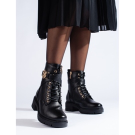 W. Potocki Vêtements de travail pour femmes Potocki en cuir écologique noir 1