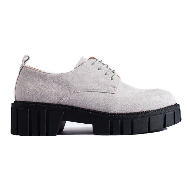Chaussures à lacets en daim pour femmes Shelovet noir 1