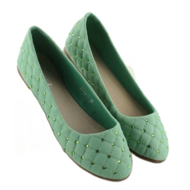 Ballerines matelassées XT373 vert 3