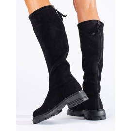 Bottines Shelovet en daim noir le noir 3