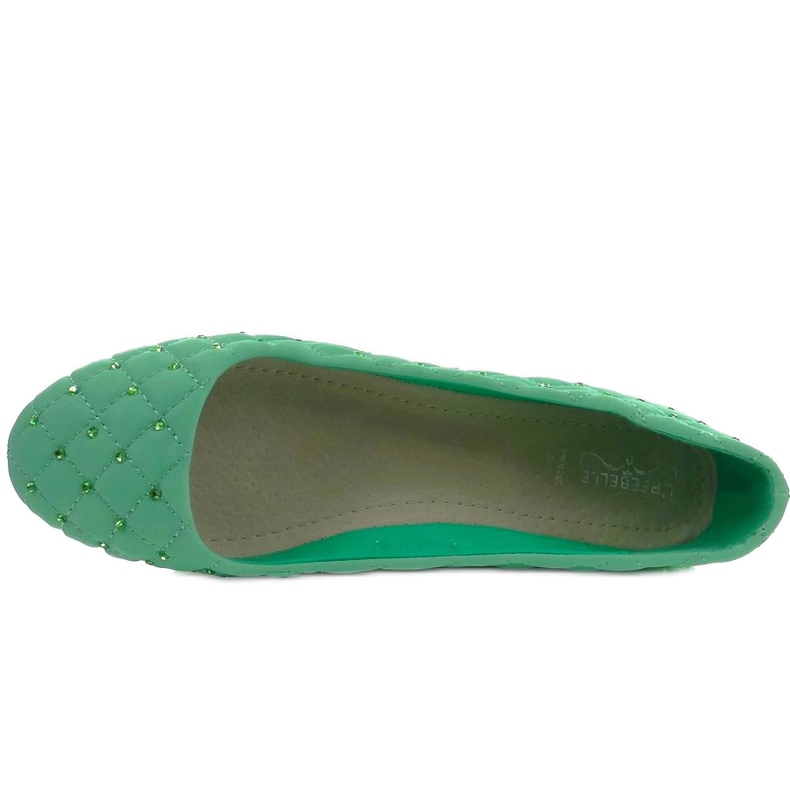 Ballerines matelassées XT373 vert 1
