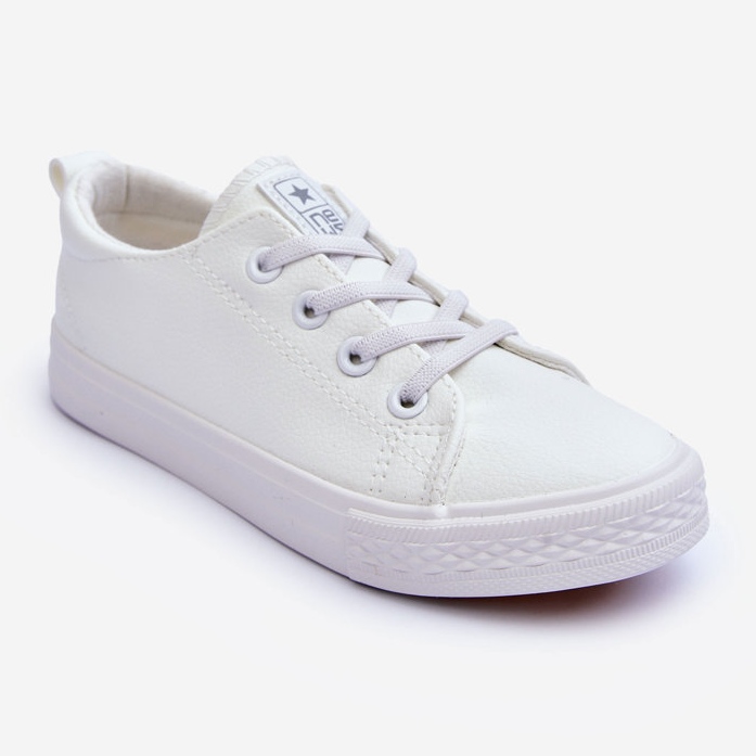 PE1 Baskets enfant Poliana blanches 1