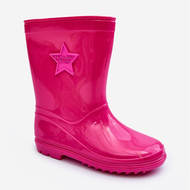 PG3 Bottines en caoutchouc pour enfants Fuchsia Malvi rose 1