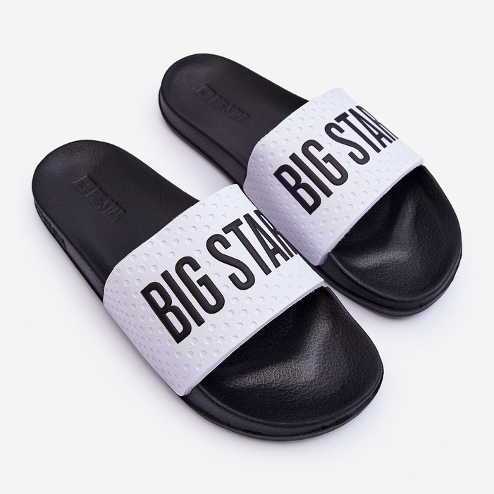 Tongs Homme Big Star MM174320 Blanc et Noir 1