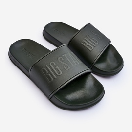 Tongs légères en mousse pour hommes Big Star MM174324 Vert foncé 1