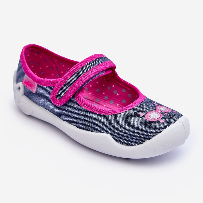 BEFADO S.A. Chaussons Ballerines Enfant Brillant Befado 114X422 Bleu Marine et Rose 1