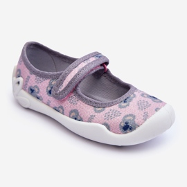 BEFADO S.A. Chaussons enfants Ballerines Ours en peluche Befado 114X513 Rose et Gris 1
