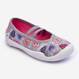 BEFADO S.A. Befado Chaussons Ballerines Coeur 116X319 Gris et Rose 1