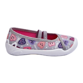 BEFADO S.A. Befado Chaussons Ballerines Coeur 116X319 Gris et Rose 2
