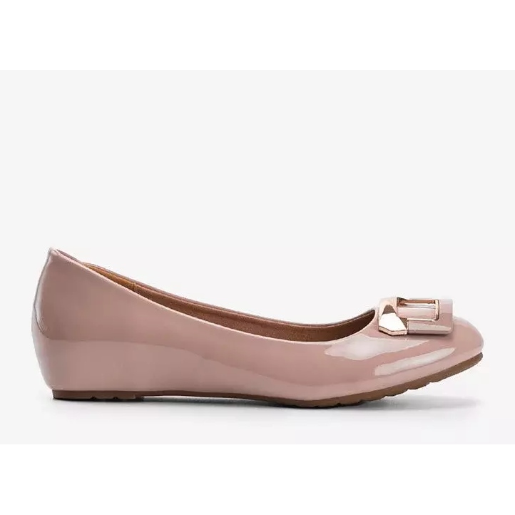 Ballerines Lillie nude laquées beige 1