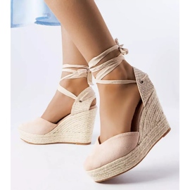Espadrilles compensées beiges Dubois 1 Espadrilles compensées beiges Dubois 1