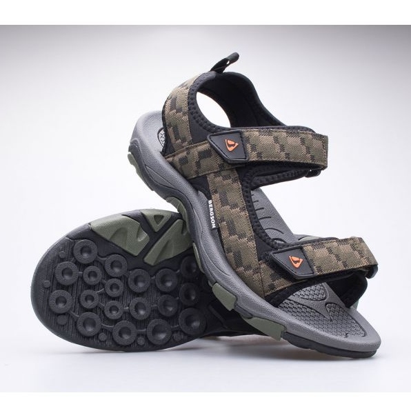 Bergson Benue Randonnée Sandales Homme BRG00127 vert 1 Bergson Benue Randonnée Sandales Homme BRG00127 vert 1