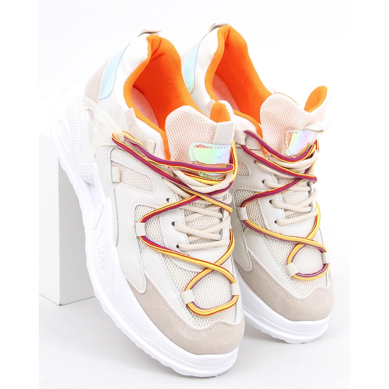 Baskets Farey Beiges blanc 1